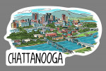Chattanooga, Tennessee - Line Drawing - Contour