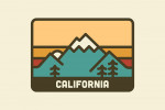 California - Simple Vector - Mountain Range