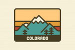 Colorado - Simple Vector - Mountain Range