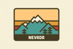 Nevada - Simple Vector - Mountain Range