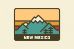 New Mexico - Simple Vector - Mountain Range