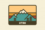 Utah - Simple Vector - Mountain Range