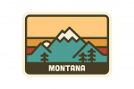Montana - Simple Vector - Mountain Range - Contour