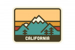 California - Simple Vector - Mountain Range - Contour