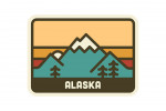 Alaska - Simple Vector - Mountain Range - Contour