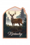 Kentucky - Painterly - Deer & Sunrise - Contour