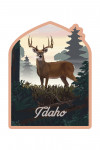Idaho - Painterly - Deer & Sunrise - Contour