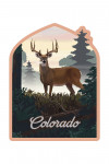 Colorado - Painterly - Deer & Sunrise - Contour