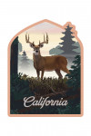 California - Painterly - Deer & Sunrise - Contour