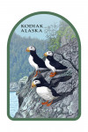 Kodiak, Alaska - Horned Puffins - Contour