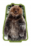 Kodiak, Alaska - Bear Standing in Snow - Lantern Press Photography - Contour
