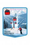Pacific Northwest - Lithograph - Gondolas - Red - Contour