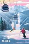 Alaska - Lithograph - Gondolas - Steel