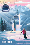 Montana - Lithograph - Gondolas - Steel