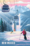 New Mexico - Lithograph - Gondolas - Steel