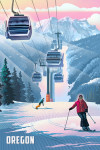 Oregon - Lithograph - Gondolas - Steel