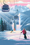 Lithograph - Gondolas - Steel