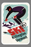 Killington, Vermont - Retro Skier - Contour