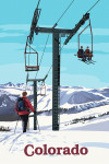 Colorado - Painterly - Ski Lift Day Scene
