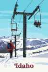 Idaho - Painterly - Ski Lift Day Scene