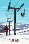 Utah - Painterly - Ski Lift Day Scene
