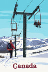 Canada - Painterly - Ski Lift Day Scene