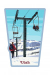Utah - Painterly - Ski Lift Day Scene - Contour