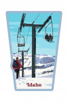 Idaho - Painterly - Ski Lift Day Scene - Contour