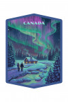 Canada - Lithograph - Northern Lights & Cabin - Contour