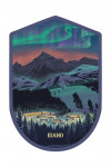 Idaho - Lithograph - Village under Northern Lights - Contour