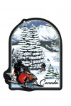 Canada - Painterly - Snowmobile Scene - Contour