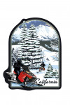 California - Painterly - Snowmobile Scene - Contour