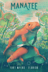 Fort Myers, Florida - Fluid Linework - Manatee