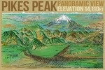 Pikes Peak and the Region, Colorado - Panoramic Map