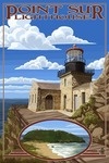 Point Sur Lighthouse - Big Sur Coast, California - Lantern Press Advertisement