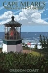 Cape Meares Lighthouse, Oregon Coast - Lantern Press Poster