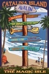 Catalina Island, California - Destination Sign - Lantern Press Artwork