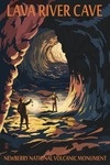 Lava Lands, Oregon - Lava River Cave - Lantern Press Artwork