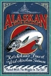 Ketchikan, Alaska - Salmon Vintage Sign - Lantern Press Artwork