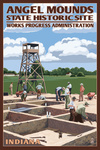 Indiana - Angel Mounds - Lantern Press Poster
