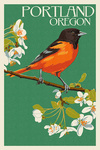 Portland, Oregon - Oriole Letterpress  - Lantern Press Poster