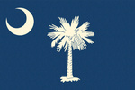 South Carolina State Flag - Letterpress - Lantern Press Artwork