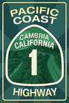 Cambria, California - Pacific Coast Highway 1 Sign