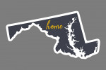 Maryland - Home State - Gray on White