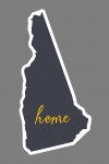 New Hampshire - Home State - Gray on White