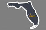 Florida - Home State - Gray on White