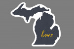 Michigan - Home State - Gray on White - Contour