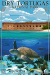 Dry Tortugas National Park, Florida - Painterly - Sea Turtle