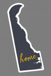 Delaware - Home State - Gray on White - Contour