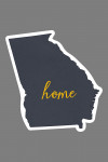 Georgia - Home State - Gray on White - Lantern Press Artwork